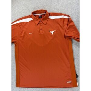 Nike Orange and White Polo Shirt